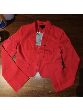 NEW W/ Tags ONLY Brand Love Collection Cropped L/S Pink Blazer Sz Medium
